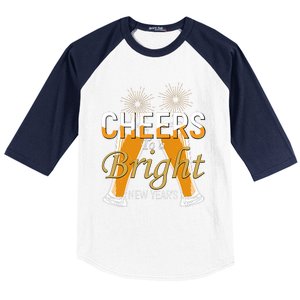 Cheers To A Bright New Year Celebration Baseball Sleeve Shirt