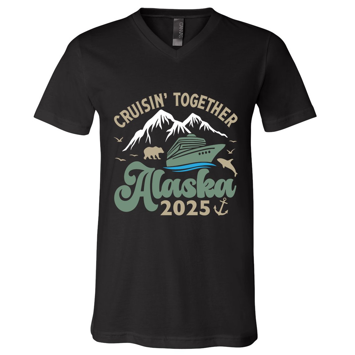 Cruising Together Alaska 2025 V-Neck T-Shirt