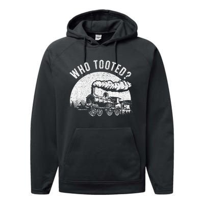 Cute Train Art For Men Women Train Collector Railroad Lover Performance Fleece Hoodie