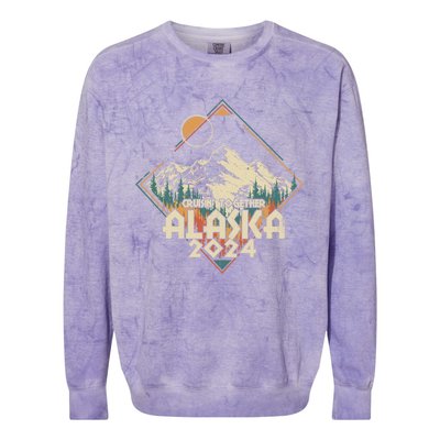 Cruisin Together Alaska 2024 Gift Colorblast Crewneck Sweatshirt