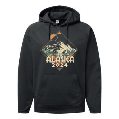 Cruisin Together Alaska 2024 Gift Performance Fleece Hoodie