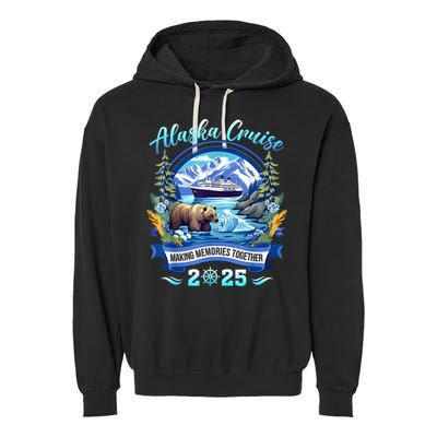 Cruisin Together Alaska 2025 Family Friend Alaska Cruise Garment-Dyed Fleece Hoodie