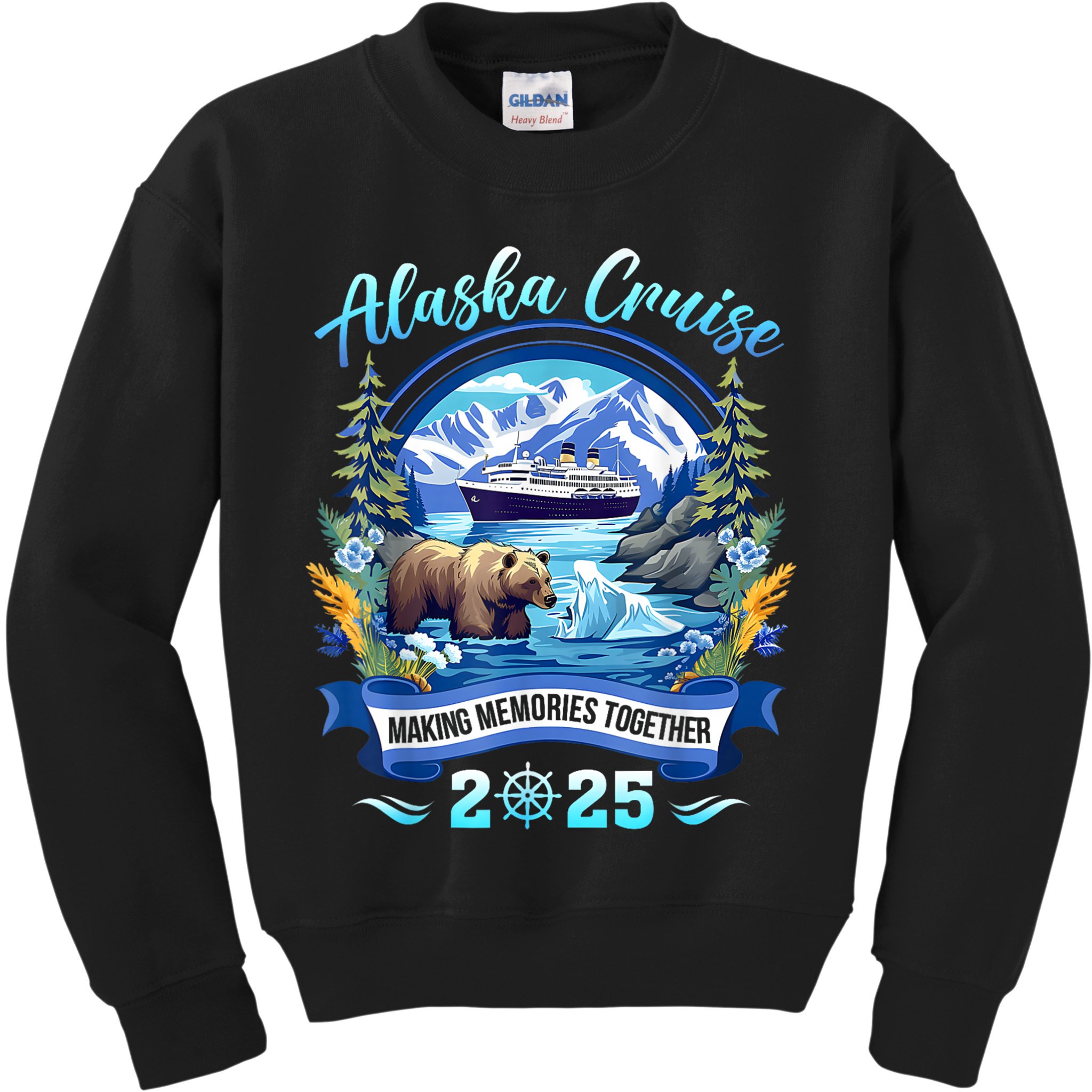 Cruisin Together Alaska 2025 Family Friend Alaska Cruise Kids Sweatshirt