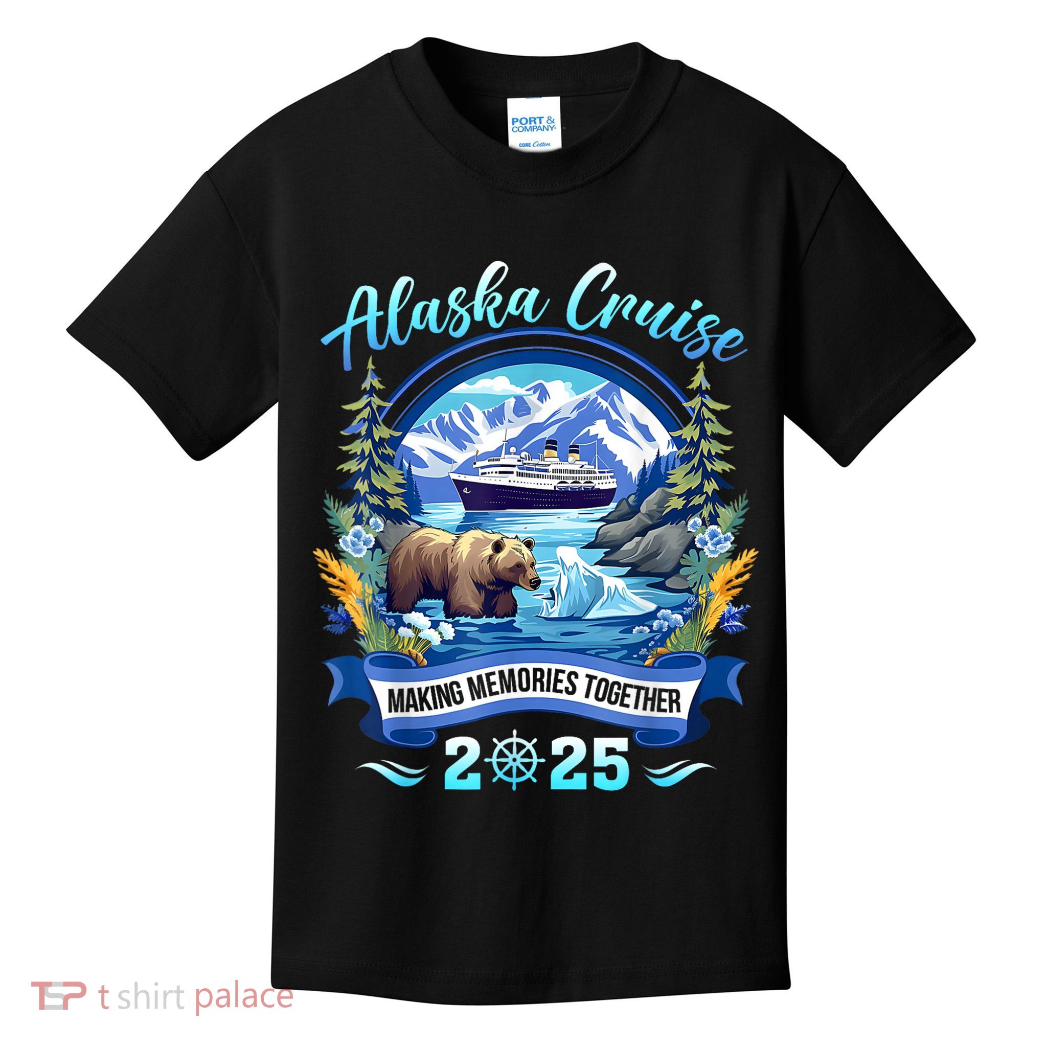Cruisin Together Alaska 2025 Family Friend Alaska Cruise Kids T-Shirt