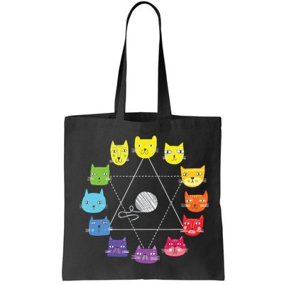 Cat Themed Artist Color Wheel Educational Art Teacher Bag