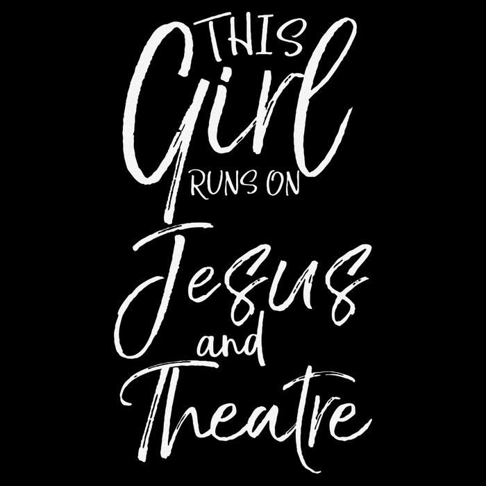 Cute Theater Actor Gift This Girl Runs On Jesus And Theatre Drawstring Bag