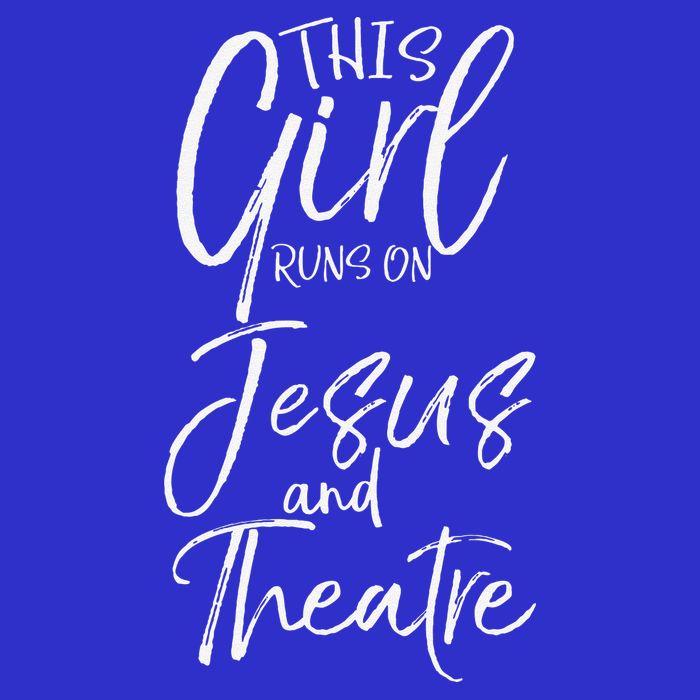 Cute Theater Actor Gift This Girl Runs On Jesus And Theatre Sweatshirt