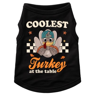 Coolest Turkey At The Table Cute Thanksgiving Doggie Tank