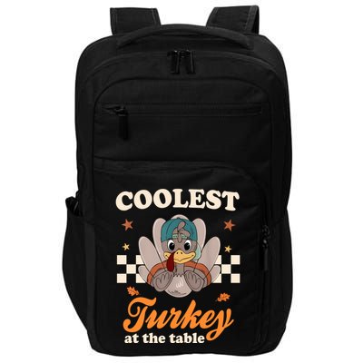Coolest Turkey At The Table Cute Thanksgiving Impact Tech Backpack