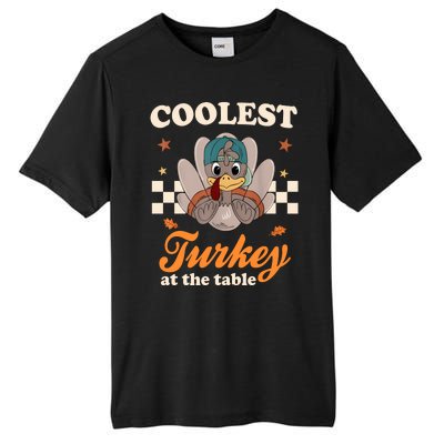 Coolest Turkey At The Table Cute Thanksgiving Tall Fusion ChromaSoft Performance T-Shirt