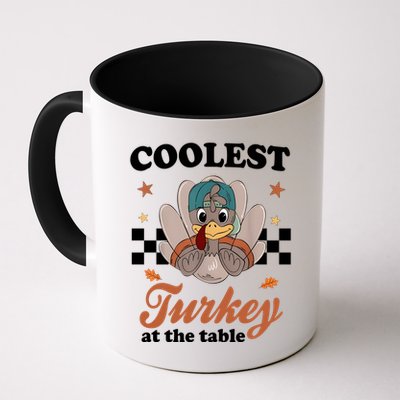 Coolest Turkey At The Table Cute Thanksgiving Mug