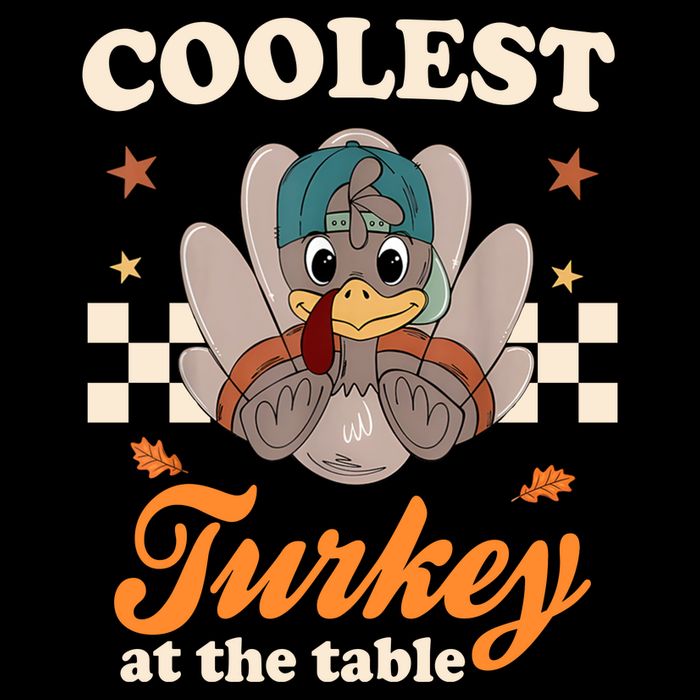 Coolest Turkey At The Table Cute Thanksgiving Drawstring Bag