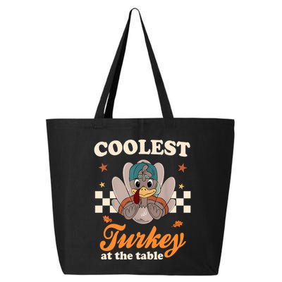 Coolest Turkey At The Table Cute Thanksgiving 25L Jumbo Tote