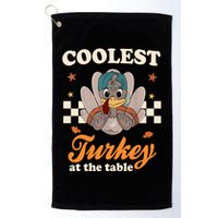Coolest Turkey At The Table Cute Thanksgiving Golf Towel