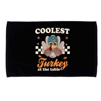 Coolest Turkey At The Table Cute Thanksgiving Microfiber Hand Towel