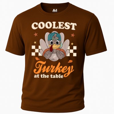 Coolest Turkey At The Table Cute Thanksgiving Performance Shirt