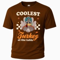 Coolest Turkey At The Table Cute Thanksgiving Cooling Performance Crew T-Shirt