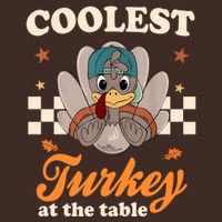 Coolest Turkey At The Table Cute Thanksgiving Cooling Performance Crew T-Shirt