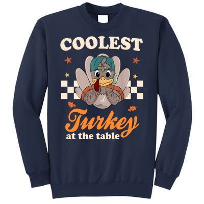 Coolest Turkey At The Table Cute Thanksgiving Sweatshirt