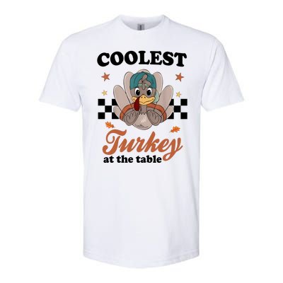 Coolest Turkey At The Table Cute Thanksgiving Softstyle CVC T-Shirt