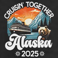 Cruisin Together Alaska 2025 Family 7 Panel Mesh Trucker Snapback Hat