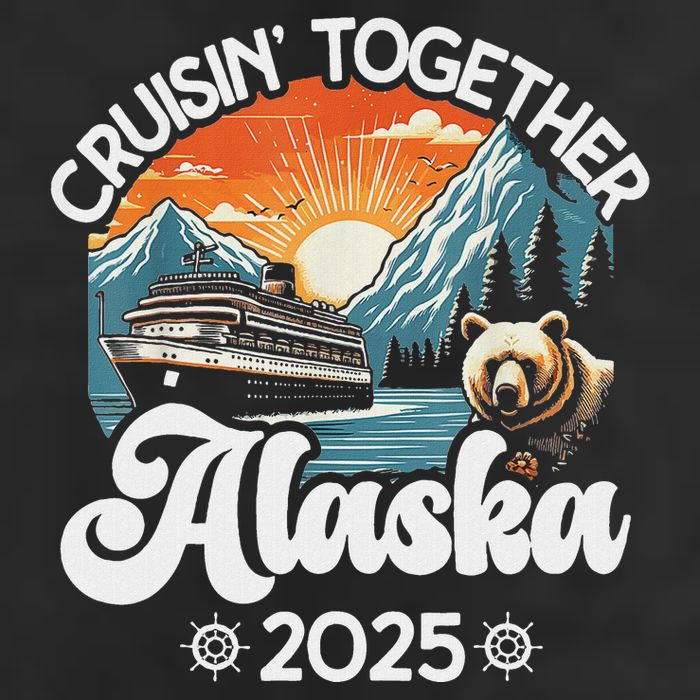 Cruisin Together Alaska 2025 Family 7 Panel Mesh Trucker Snapback Hat