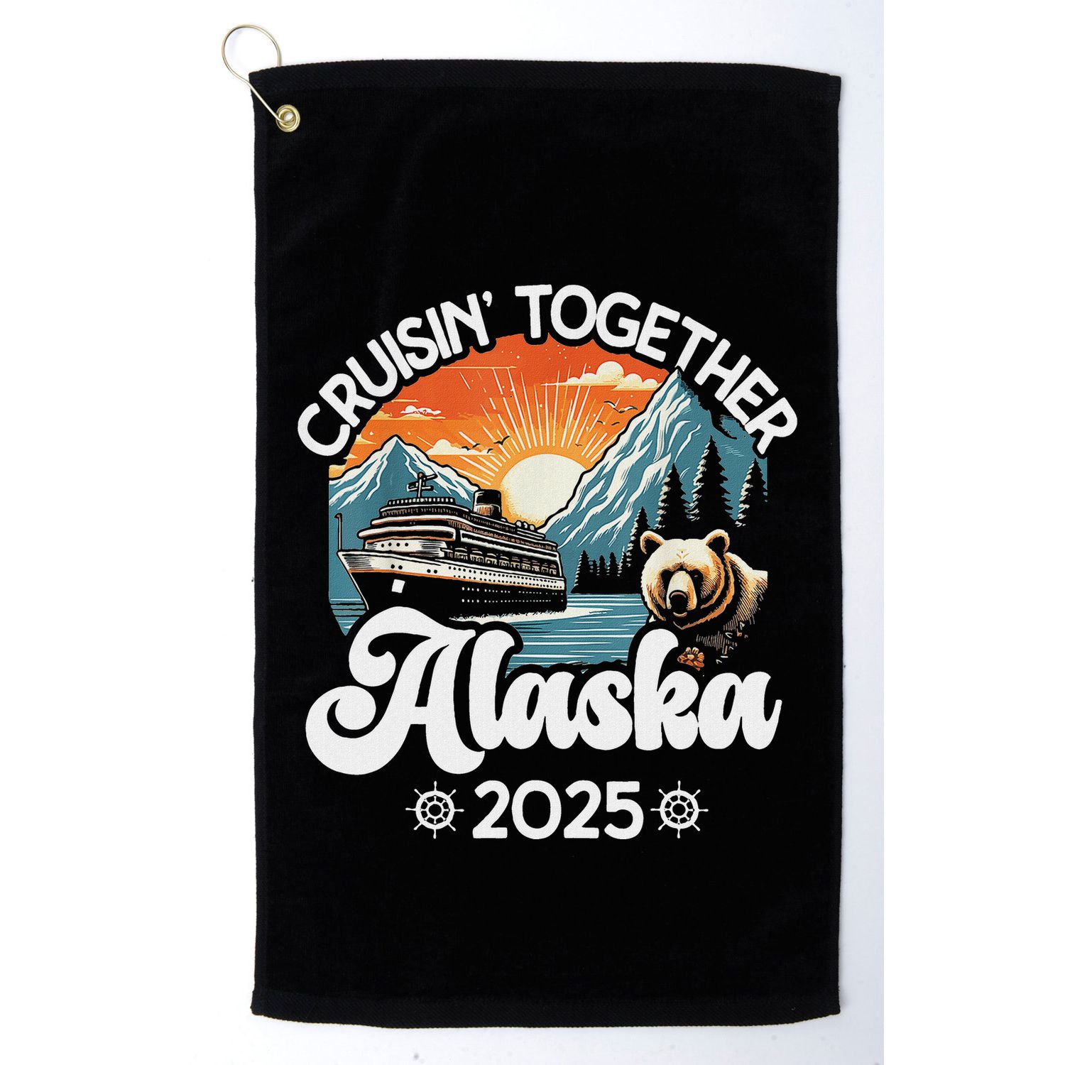 Cruisin Together Alaska 2025 Family Golf Towel