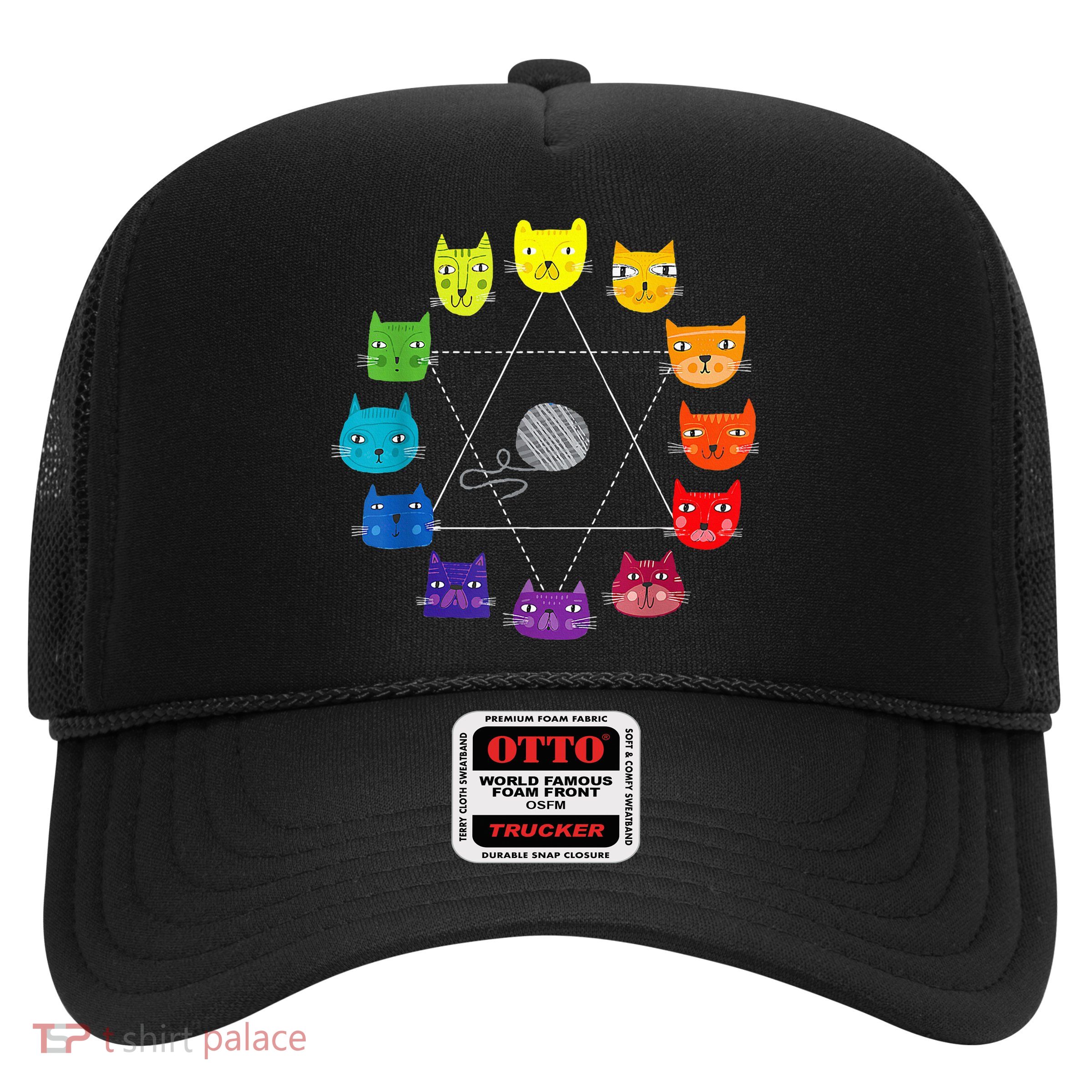 Cat Themed Artist Color Wheel Educational Trucker Hat
