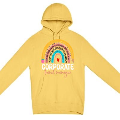 Corporate Travel Ager Rainbow Leopard Travel And Tourism Gift Premium Pullover Hoodie