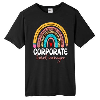 Corporate Travel Ager Rainbow Leopard Travel And Tourism Gift Tall Fusion ChromaSoft Performance T-Shirt