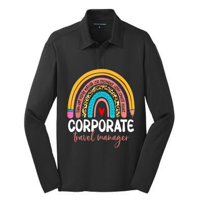 Corporate Travel Ager Rainbow Leopard Travel And Tourism Gift Silk Touch Performance Long Sleeve Polo