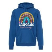 Corporate Travel Ager Rainbow Leopard Travel And Tourism Gift Premium Hoodie