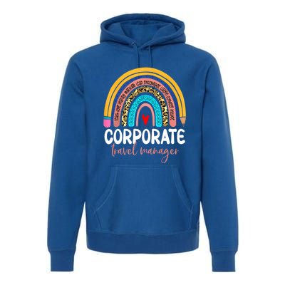 Corporate Travel Ager Rainbow Leopard Travel And Tourism Gift Premium Hoodie