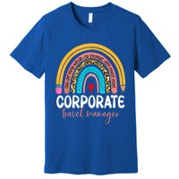 Corporate Travel Ager Rainbow Leopard Travel And Tourism Gift Premium T-Shirt