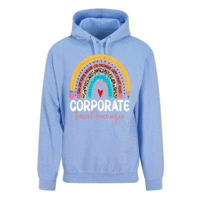 Corporate Travel Ager Rainbow Leopard Travel And Tourism Gift Unisex Surf Hoodie