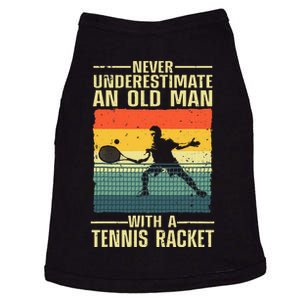 Cool Tennis Art For Grandpa Tennis Player Racket Sport Doggie Tank