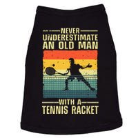 Cool Tennis Art For Grandpa Tennis Player Racket Sport Doggie Tank