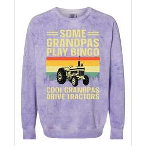 Cool Tractor Art For Grandpa Farming Farmer Farm Tractor Colorblast Crewneck Sweatshirt