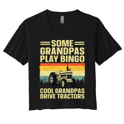 Cool Tractor Art For Grandpa Farming Farmer Farm Tractor Crop Top