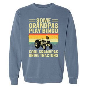 Cool Tractor Art For Grandpa Farming Farmer Farm Tractor Garment-Dyed Sweatshirt