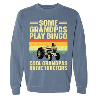 Cool Tractor Art For Grandpa Farming Farmer Farm Tractor Garment-Dyed Sweatshirt