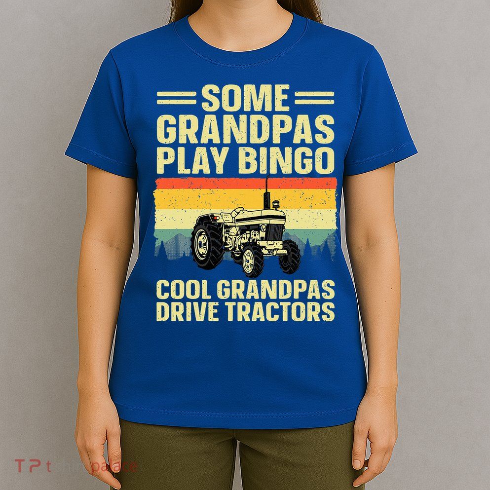 Cool Tractor Art For Grandpa Farming Farmer Farm Tractor T-Shirt