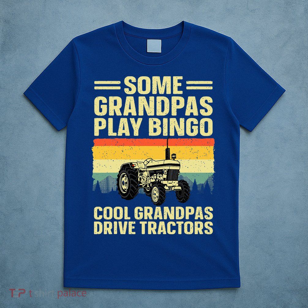 Cool Tractor Art For Grandpa Farming Farmer Farm Tractor T-Shirt