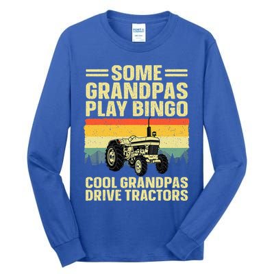 Cool Tractor Art For Grandpa Farming Farmer Farm Tractor Tall Long Sleeve T-Shirt