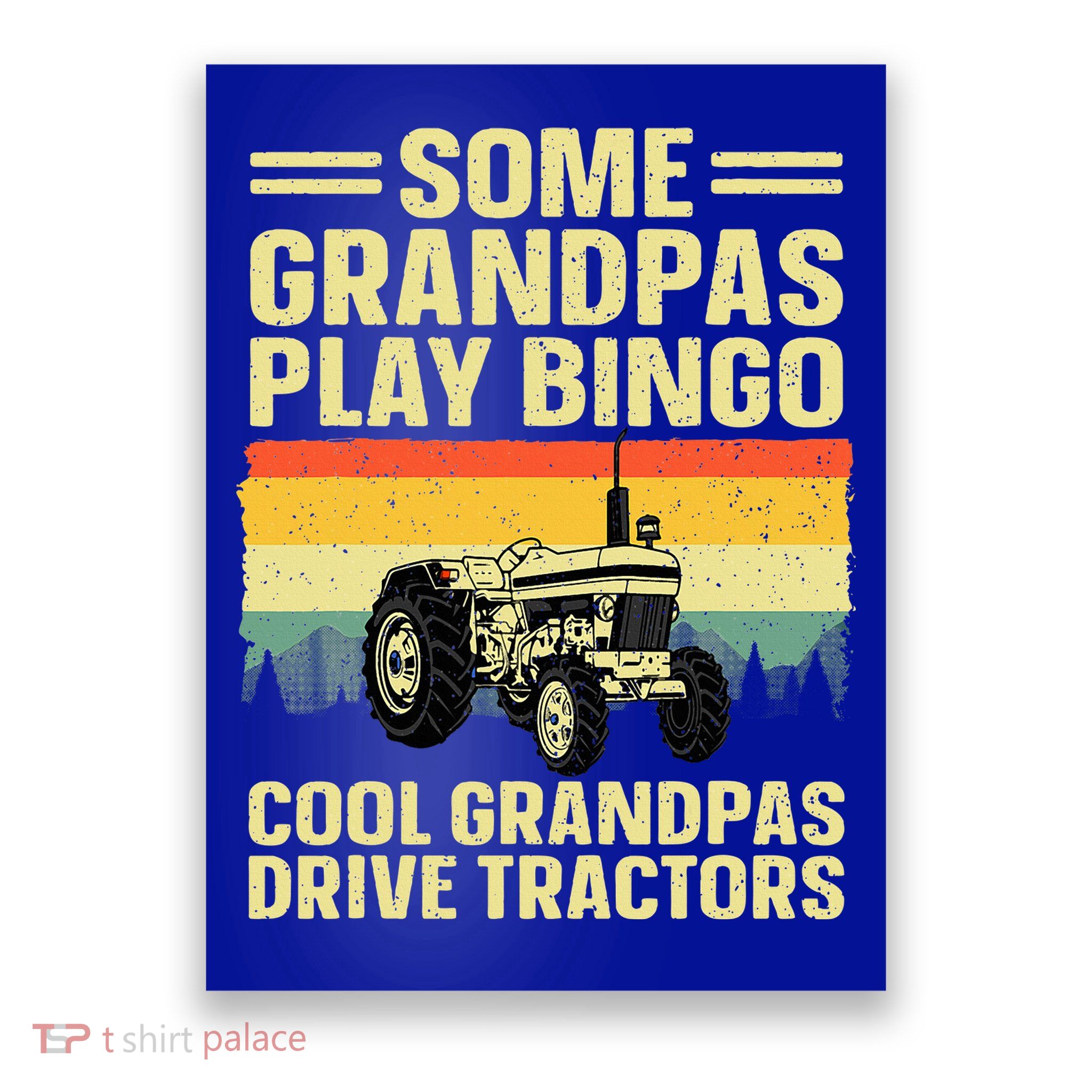 Cool Tractor Art For Grandpa Farming Farmer Farm Tractor Poster