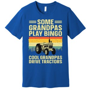 Cool Tractor Art For Grandpa Farming Farmer Farm Tractor Premium T-Shirt