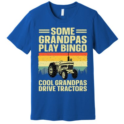 Cool Tractor Art For Grandpa Farming Farmer Farm Tractor Premium T-Shirt