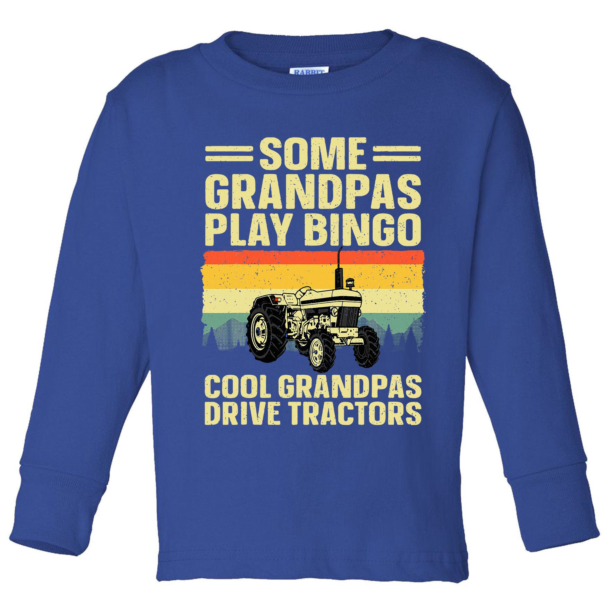 Cool Tractor Art For Grandpa Farming Farmer Farm Tractor Toddler Long Sleeve Shirt