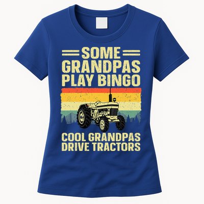 Cool Tractor Art For Grandpa Farming Farmer Farm Tractor Womens T-Shirt