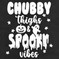 Chubby Thighs And Spooky Vibes Cute Halloween 7 Panel Mesh Trucker Snapback Hat